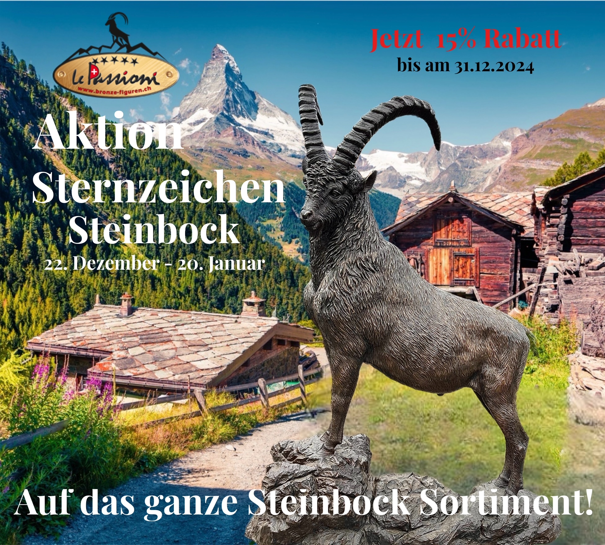 Bronzefiguren Steinbock